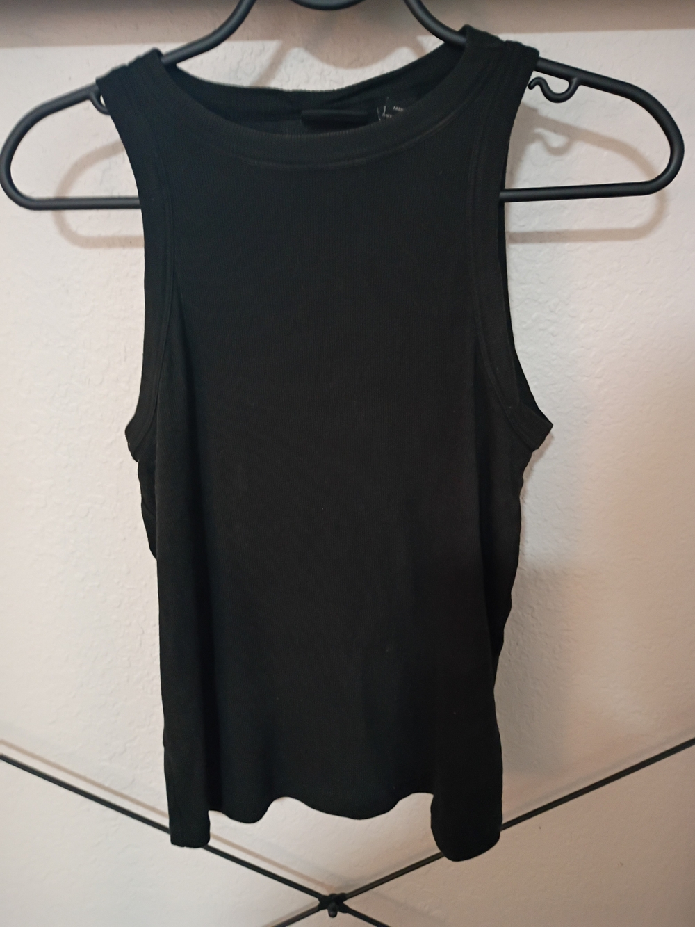 Rachel Zoe Black Ribbed Muscle Tank Size M